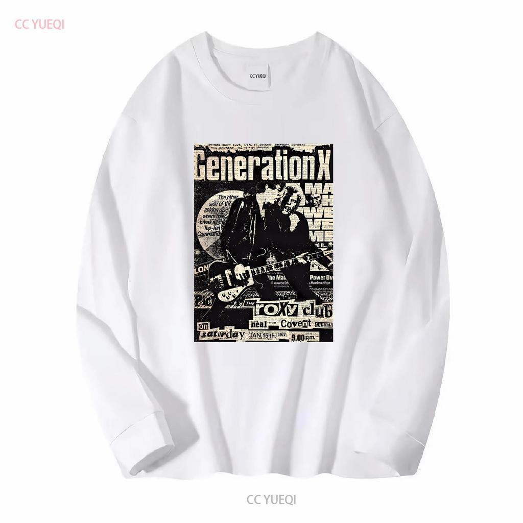 The generation x t shirt punk rock 70s TE5413 vintage Washed Slightly streetwear Versatile Unisex Comfortable Soft Stretched