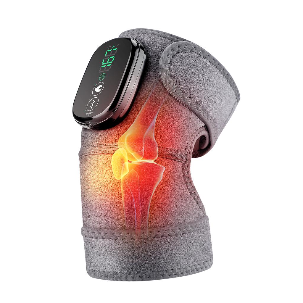 Electric Heated Knee Vibrator Massager Warm Wrap Heat for Body Shoulder Elbow Pad 3 Levels Massage Digital Display Muscle Relax