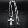 Collana Ciondolo Croce Hip Hop Gesù Colomba per Uomo Acciaio Inossidabile 316 Colore Argento Collane Religiose Gioielli collares NZZ383