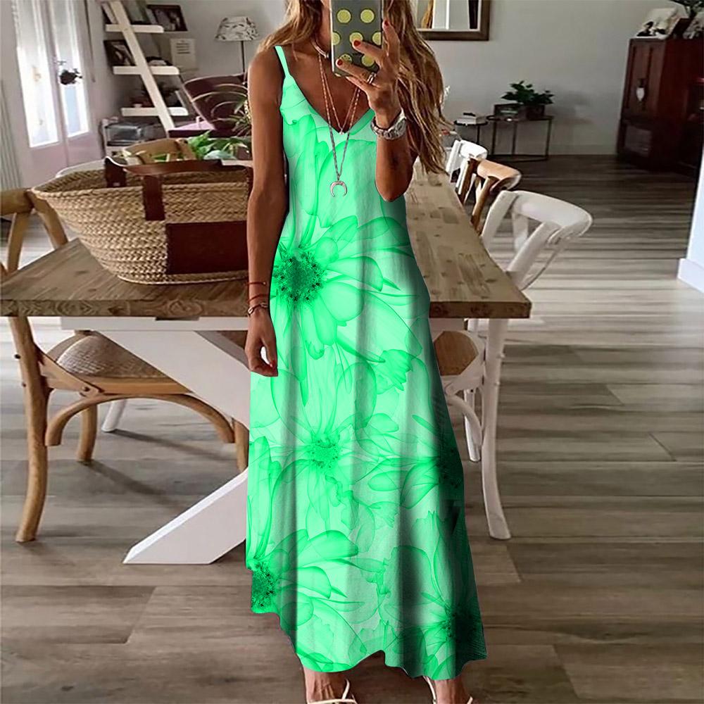 Ladies Party Casual Sin Mangas Castillo De Flores Espacio Estampado Maxi  Vestido Tanque Vestido Vestido Sun Vestido plus talla comprar a buen precio  — entrega gratuita, reseñas reales con fotos — Joom