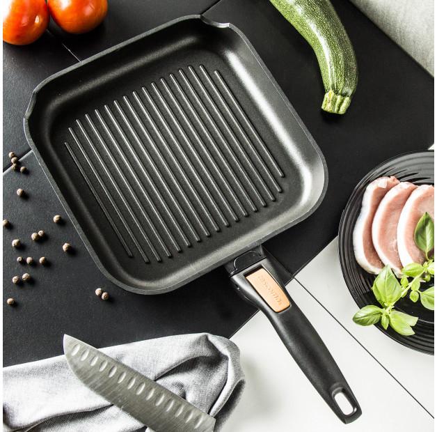 

TESCOMA Smartclick 26 x 26 см черный - сковорода-гриль с антипригарным покрытием