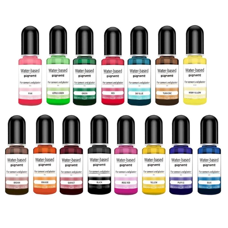 

15 Color Liquid Colorant Water-Base Pigment Highly Concentrated Dyed for Plasters Concrete Cements Easy to Carry 1