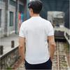 2025 Men's Slim Fit Chinese Style Short Sleeve Shirt with Frog Button and Stand Collar