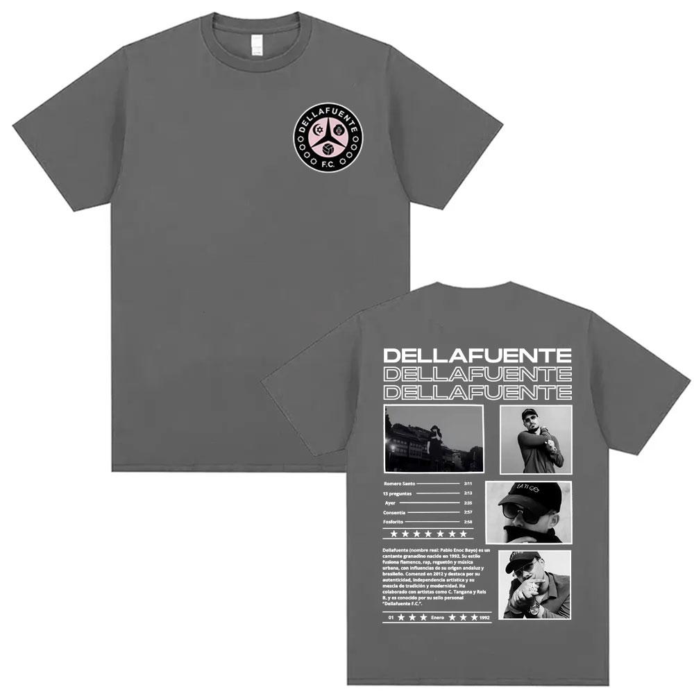 Rapper Dellafuente Album Tour 2026 Graphic T Shirt Mens Clothing Vintage Fashion Tshirts High Quality 100 Cotton Tshirt Tops