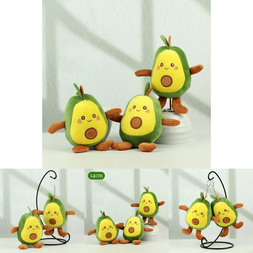 Charming Four-inch Avocado Stuffed Toy Keychain Ideal For Kids Backpack Accessories