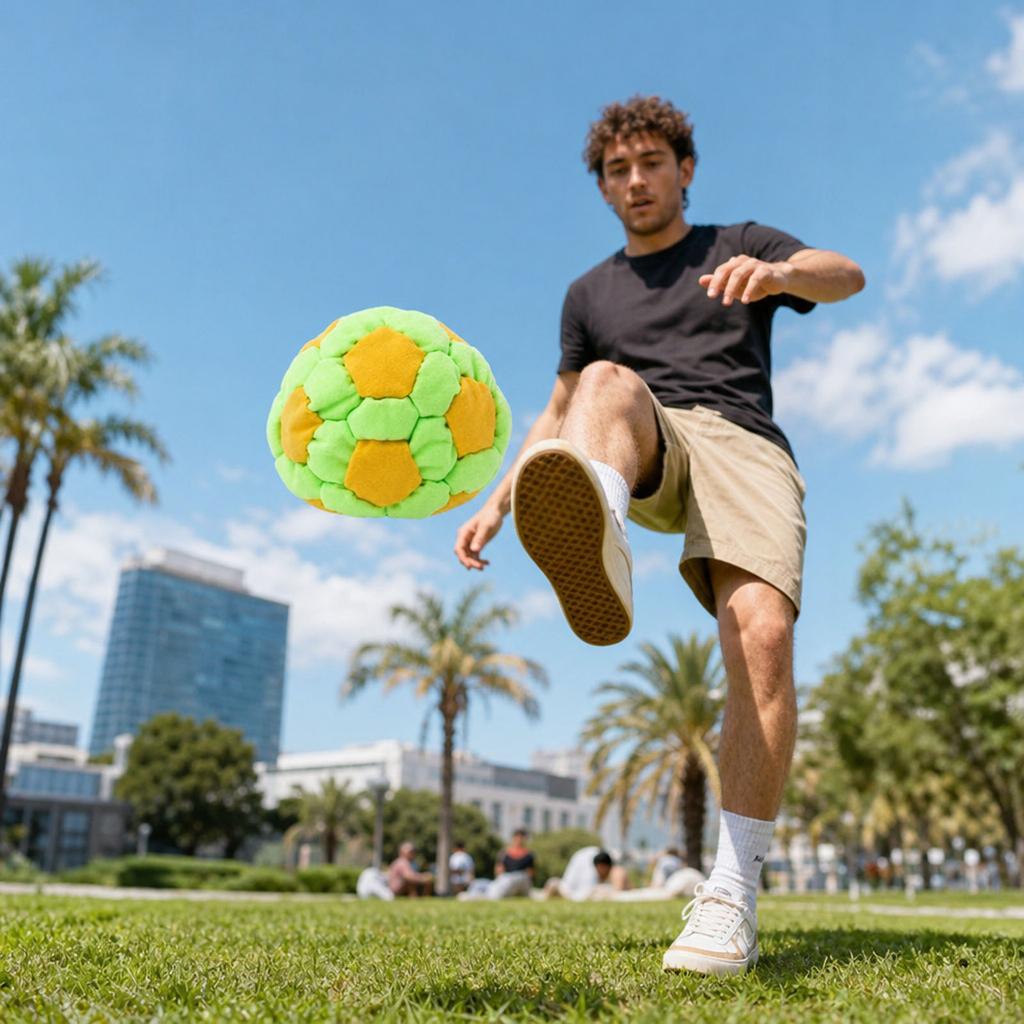 Beginner Friendly Footbag Soft Fabric for Indoor and Outdoor Use Filled Ball Training Toy Gift