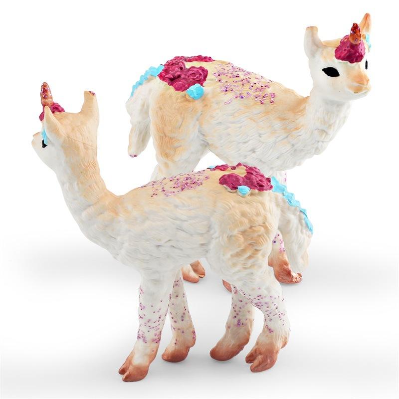Simulare Model Animal Unicorn Alpaca Ornament Static de Birou Jucării Cognitive pentru Educația Timpurie a Copiilor