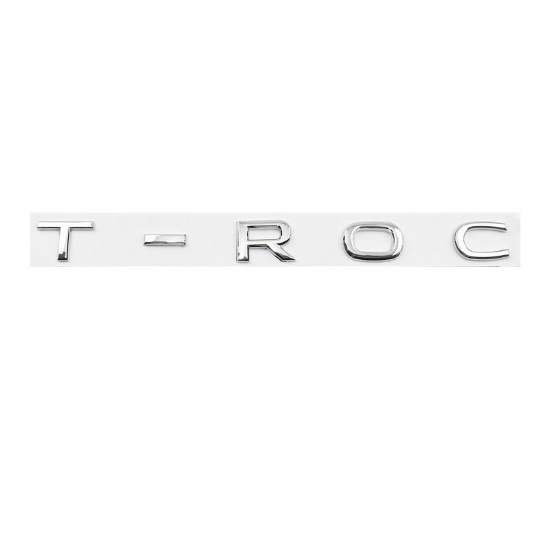 AAZR1 Car Metal Trunk Letters Words Logo Badge Emblem Decals Sticker For Volkswagen VW T-ROC 2020 2021 2022 2023 Styling Accessories