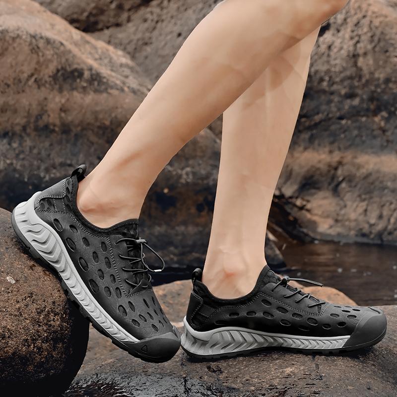 Men's Casual Shoes Handmade Mesh Hole Shoes