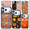 Capa Case for iPhone 17 Air 16 Pro Max 15 Plus 11 13 Mini 14 12 Back Phone Cover Autumn Leaves Fall Halloween