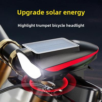 7588 Faro e Campanello per Bicicletta Alimentati a Energia Solare USB per la Guida Notturna