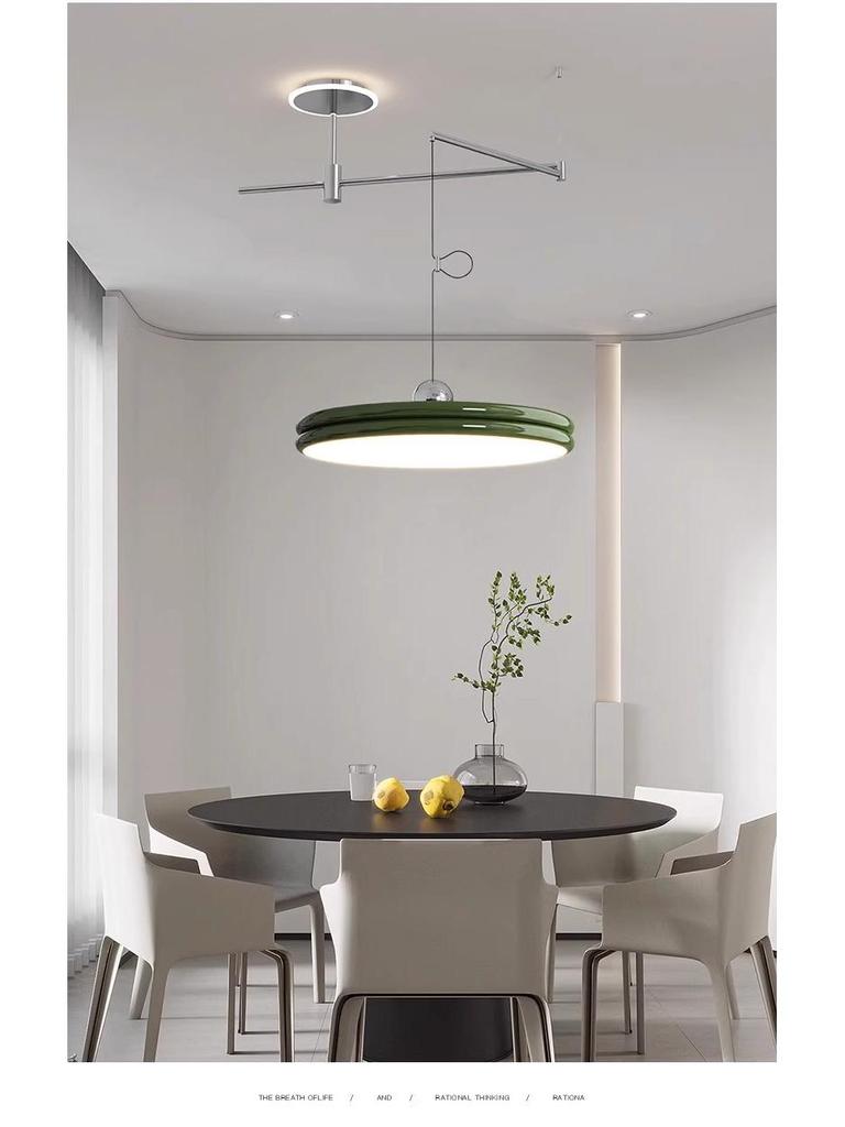 Modern UFO Chandelier: Adjustable Dining Room Light with Full Spectrum Eye Protection