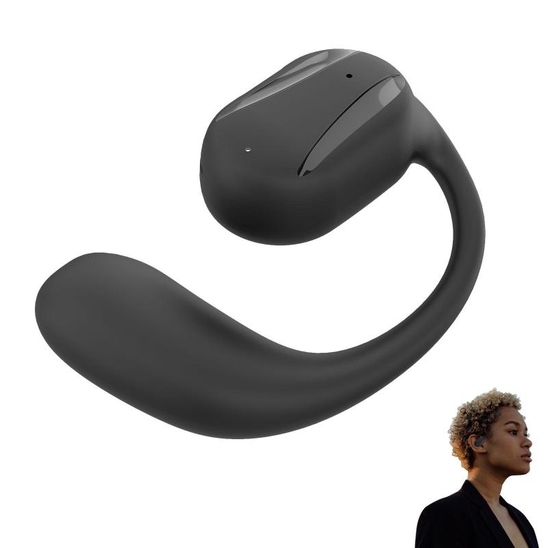 Single Left Ear Bluetooth-compatible Headset 5.2ows Open Bone Conduction Earphones Ear Hook Noise