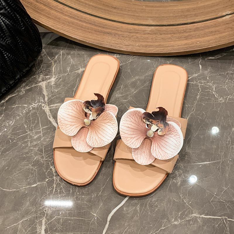 Women Leisure Beach Flip-flops Spring Summer Square Head Open Toe Butterfly Sandals Outdoor Casual Fashion Slippers Plus Size 42