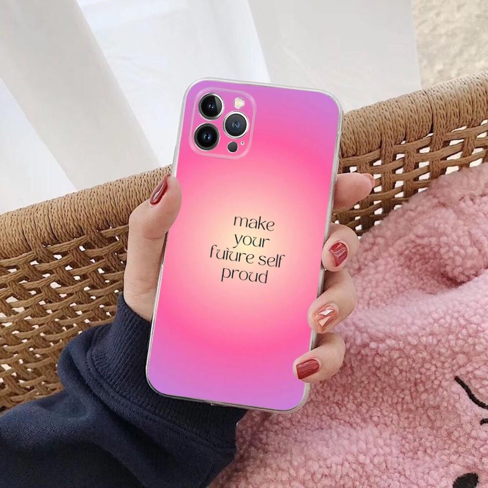 Aura Quotes Phone Case For iPhone 15 14 11 12 13 Mini Pro XS Max Cover 6 7 8 Plus X XR SE 2020 Funda Shell