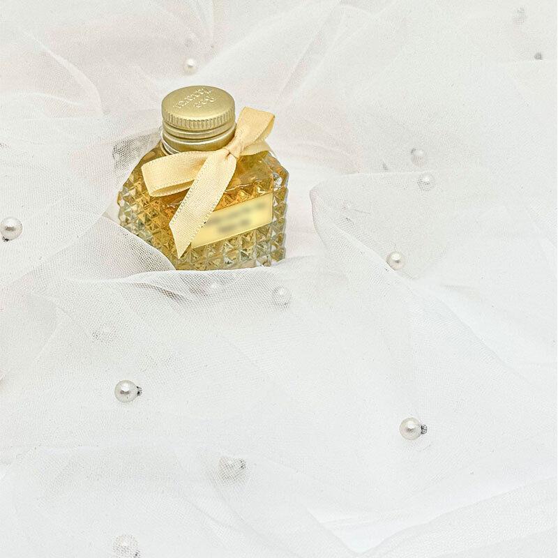 150cm Pearl Mesh Soft Tulle Mesh Fabric for Wedding Dress Party Material DIY Sewing Craft Dress Supplies Dining Table Decoration