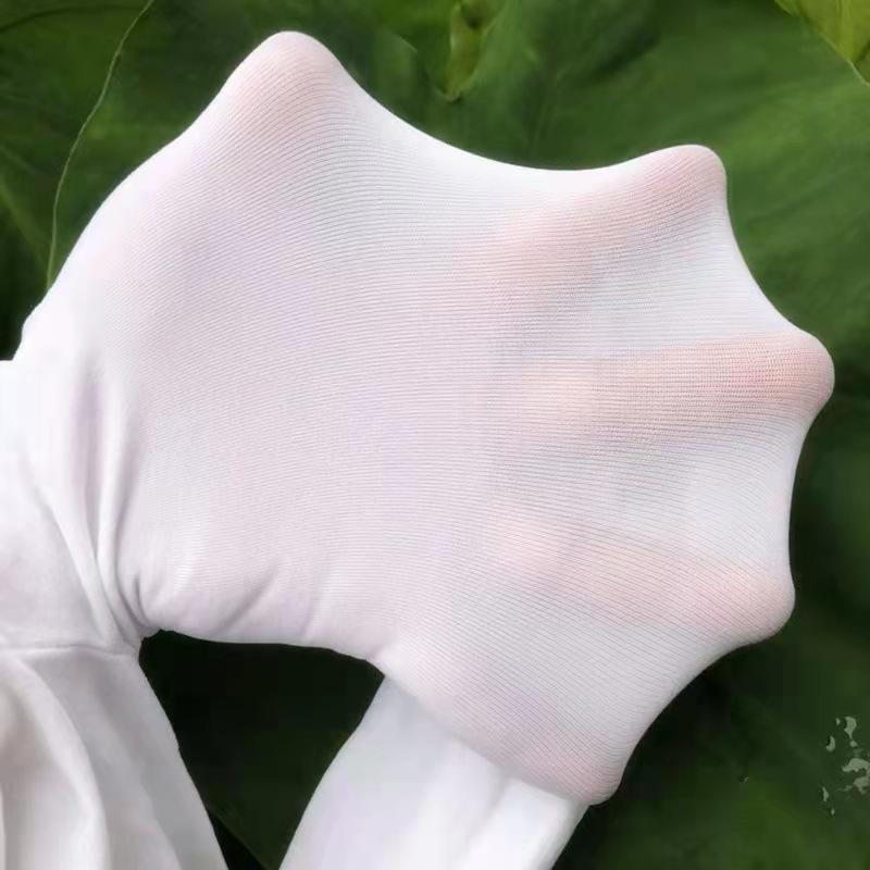 Girls' Summer 10D Thin Ballet Socks Velvet White Dance Pantyhose