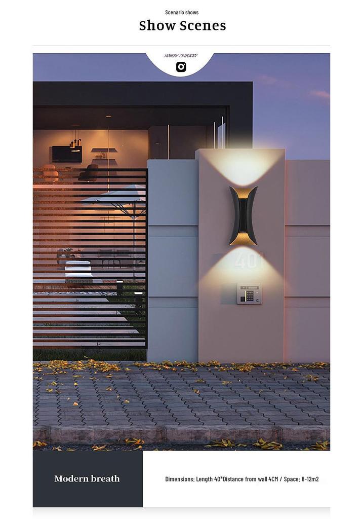 Modern LED Waterproof Outdoor Wall Lamp – Creative Design for Corridor