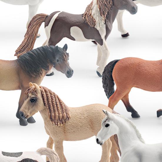 PVC Simulation Horse Figurine Miniature Pony Stallion Mare Sculpture Educational Toy Farm Animal Model Decoration Ornament