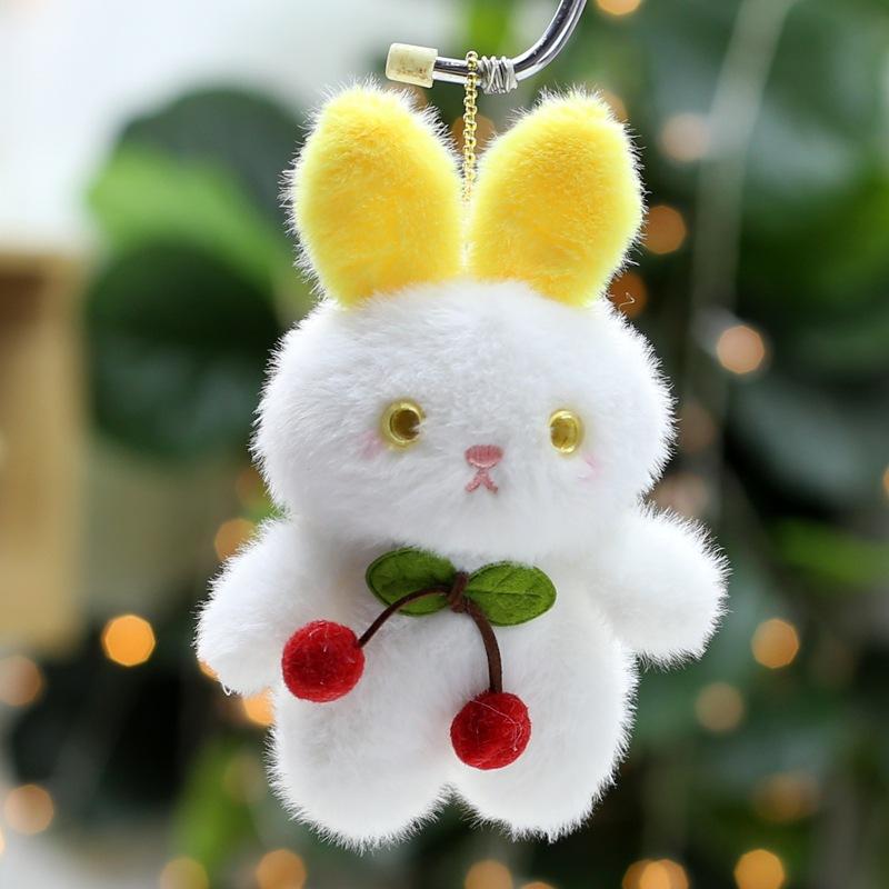 Cute Cute Cherry Rabbit Pendant Plush Toy Doll Bear Bag Hanging Keychain Doll Doll