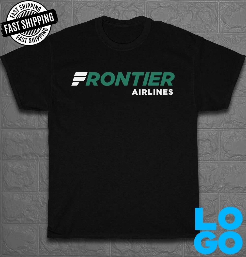 

New T-Shirt Frontier Airlines Logo Men s Funny T-Shirt Made In USA Size S to 5XL L
