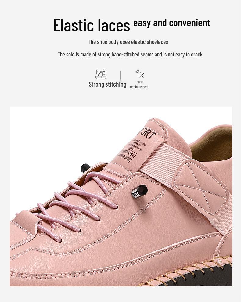 Hand-Stitched Women's Soft Sole Flat Shoes for Autumn/Winter