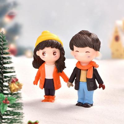 Day Gift Hand In Hand DIY for Girls Couples Figurine Miniatures Decor Crafts Cake Ornament