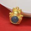 Brass Zodiac Fortune Cat Spinner Keychain Ornament