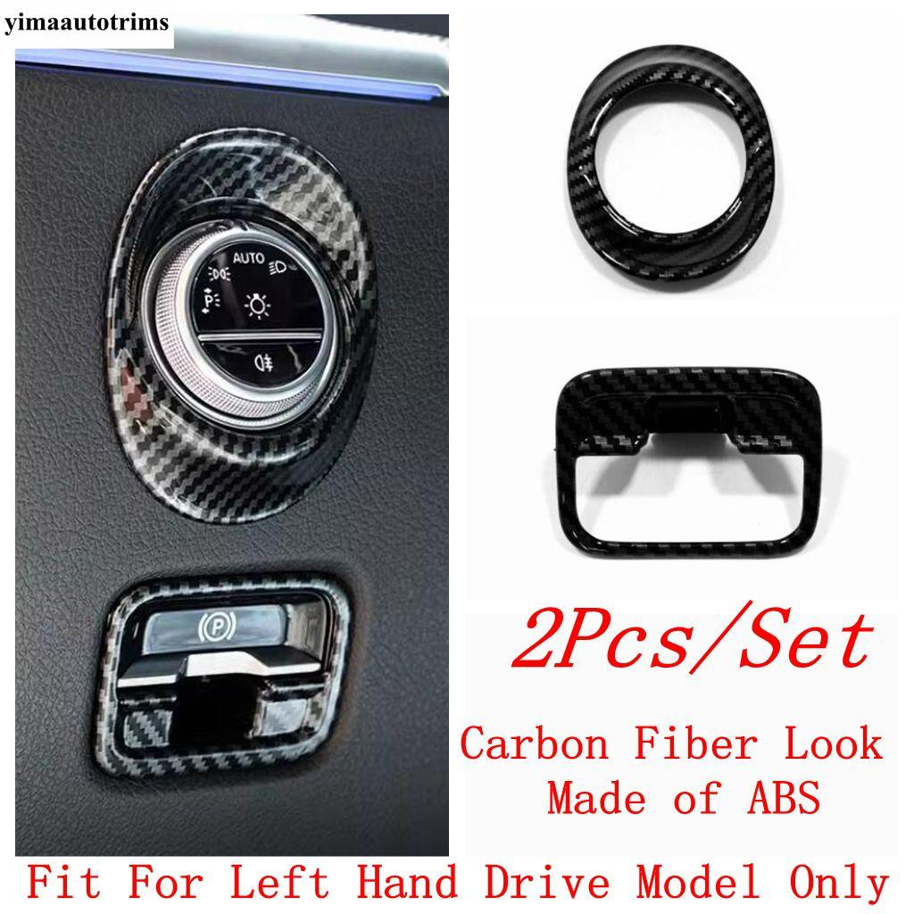 Hand Brake Head Light Lamp Button Cover Trim Accessories For Benz C Class W206  - 2025 / GLC X254 GLC260 GLC300  - 2025
