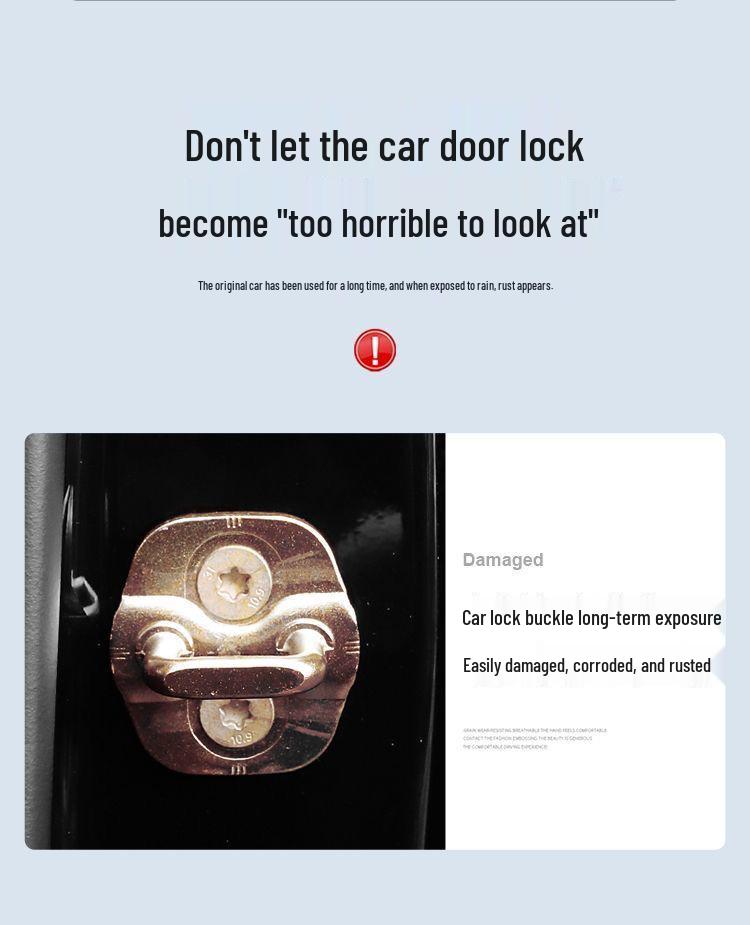 Haobo Car Door Lock Silicone Protective Cover - Anti-rust, Shock Absorption, Dustproof, Decorative Buffer.