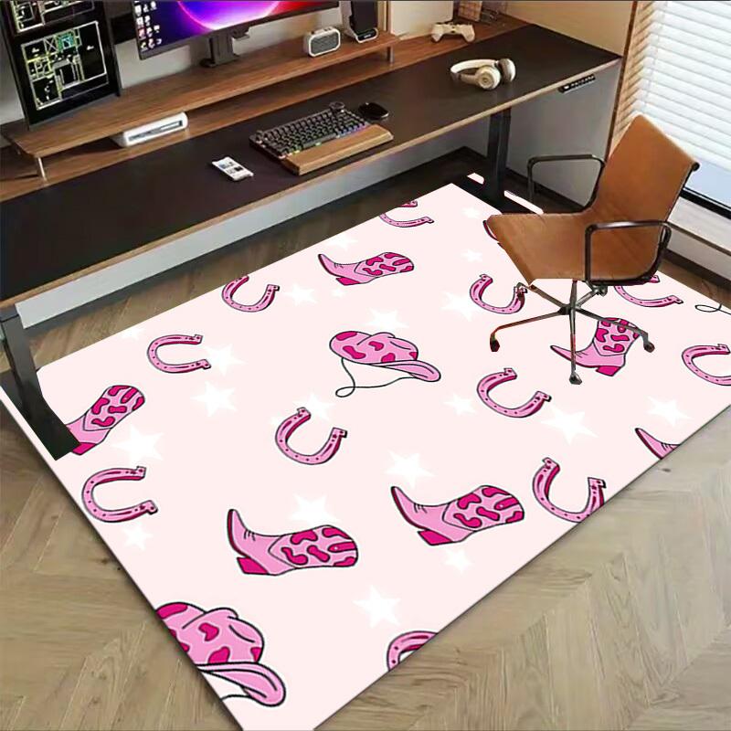 1 Stück Cowboystiefel Hufeisen Extra Groß Rutschfester Boden Teppich, Büro, Familie, Studio Großer Teppich Innen Teppiche, Auffälliges Statement-Stück