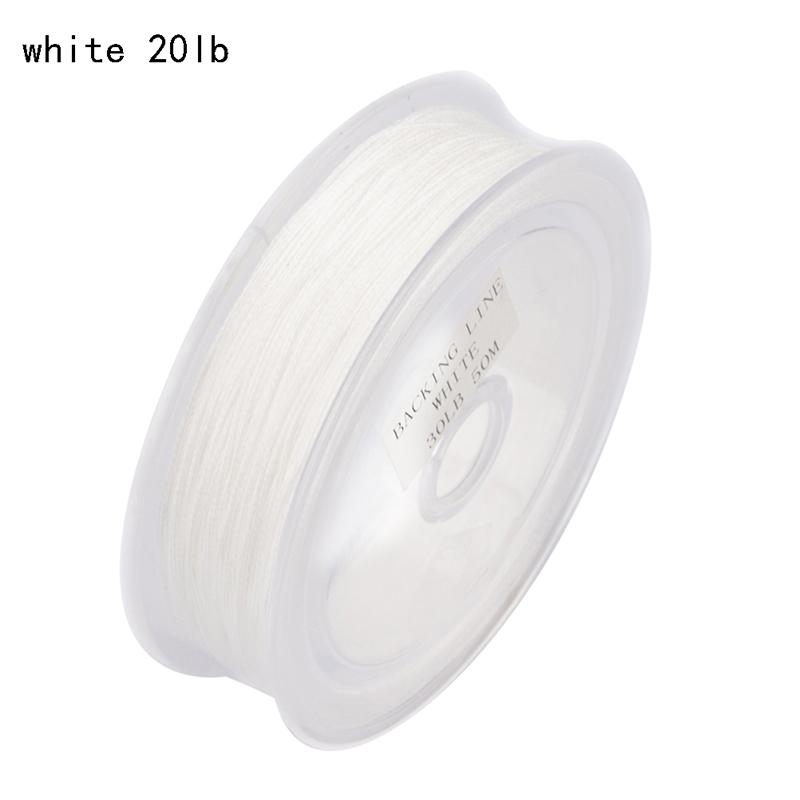 20//30LB Line Backing White Orange Yellow Braided Fly Fishing Trout Line Loop IJ