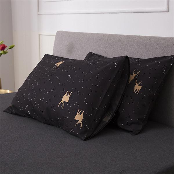 Vodotěsné povlaky na polštáře 2PCS měkké polyesterové povlaky na polštáře s potiskem Polštář na spaní Bytový textil (bez vnitřního/bez polštáře)