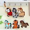 Cartoon Cute Pony Hand Towel Coral Fleece Home Kitchen Wipes Horse Thickened Hanging Absorbent Towels For Bathroom Home Decor