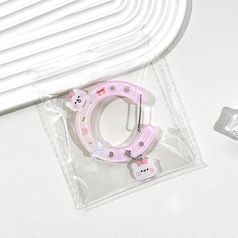 Acrylic Hollow Animal Shape Trinkets Keychain Bag Charm Accessory Carabiner Backpack Pendant Handbook Decoration Gifts