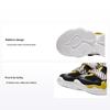 Li Ning Kids Low Top Reflective Sports Slip Resistant Shock Absorbing Durable Casual Shoes Kids Sneaker Black Yellow YKNS048-5