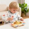 Baby Smock Bib Soft Full Sleeve Adjustable Weaning Smock Full Sleeve Toddler Eating Shirt Bibs for 6-36 Months Kids Girls Boys