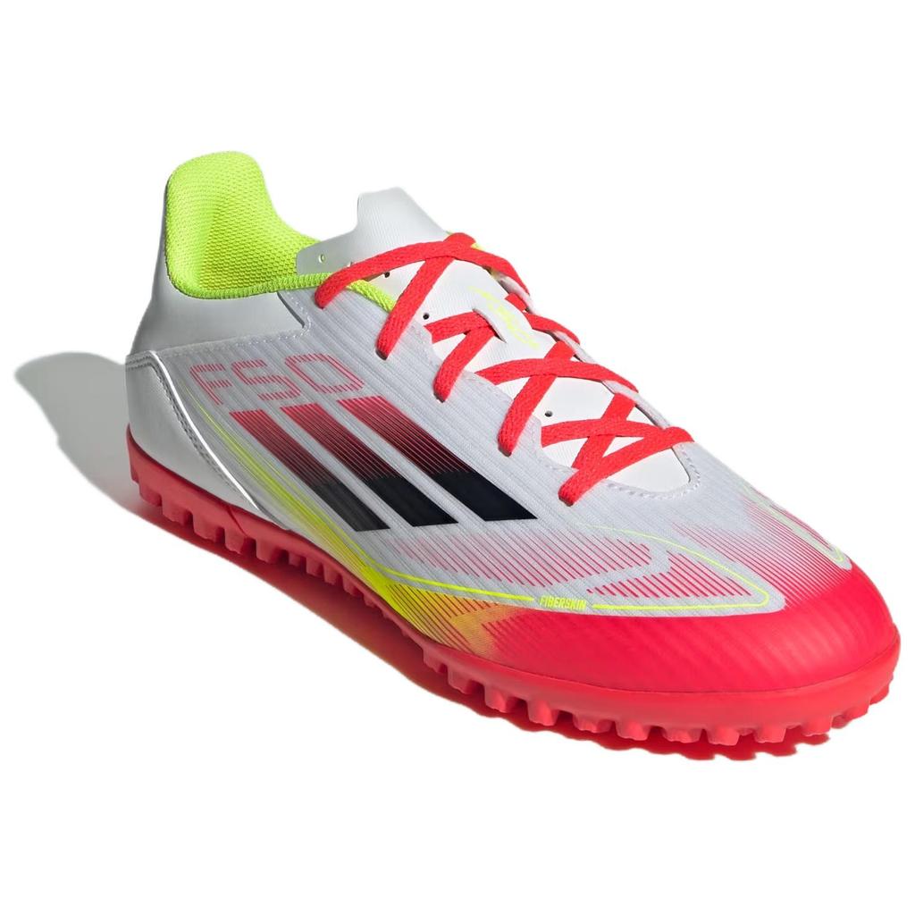 Adidas F50 Series Club Turf Comfortable Fashion Non-Slip Durable Football Shoes Unisex Football Shoes White Red IE1225