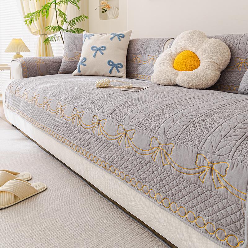 

New Cream Wind Sofa Cushion Four Seasons Universal Cushion Sub-Cover Cloth Towel Fixed One-Piece Sofa Towel Cover 70*70cm