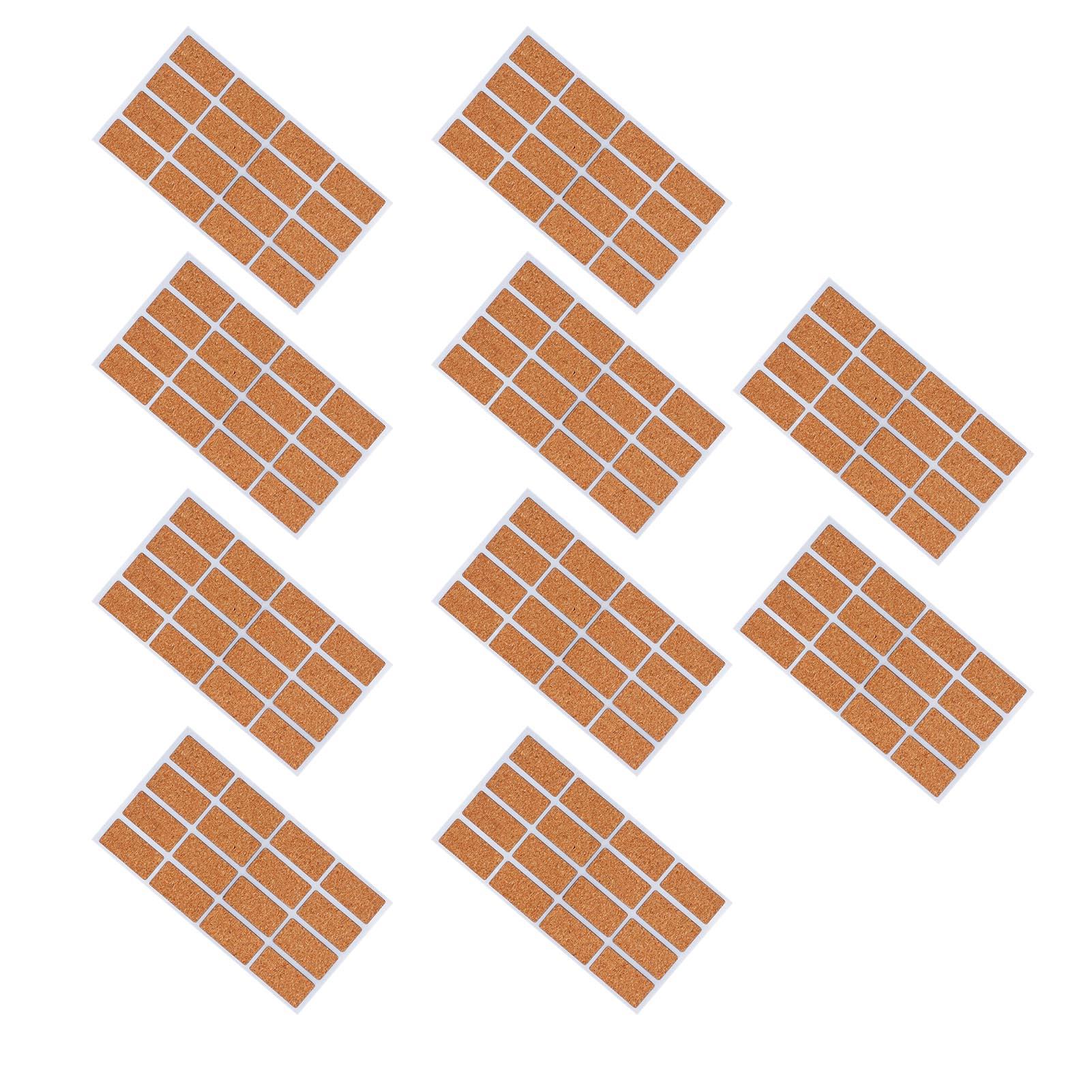 

160 шт. Коркові дерев яні наклейки-етикетки Водонепроникні самоклеючі Іменні бирки Прямокутні етикетки для рукоділля