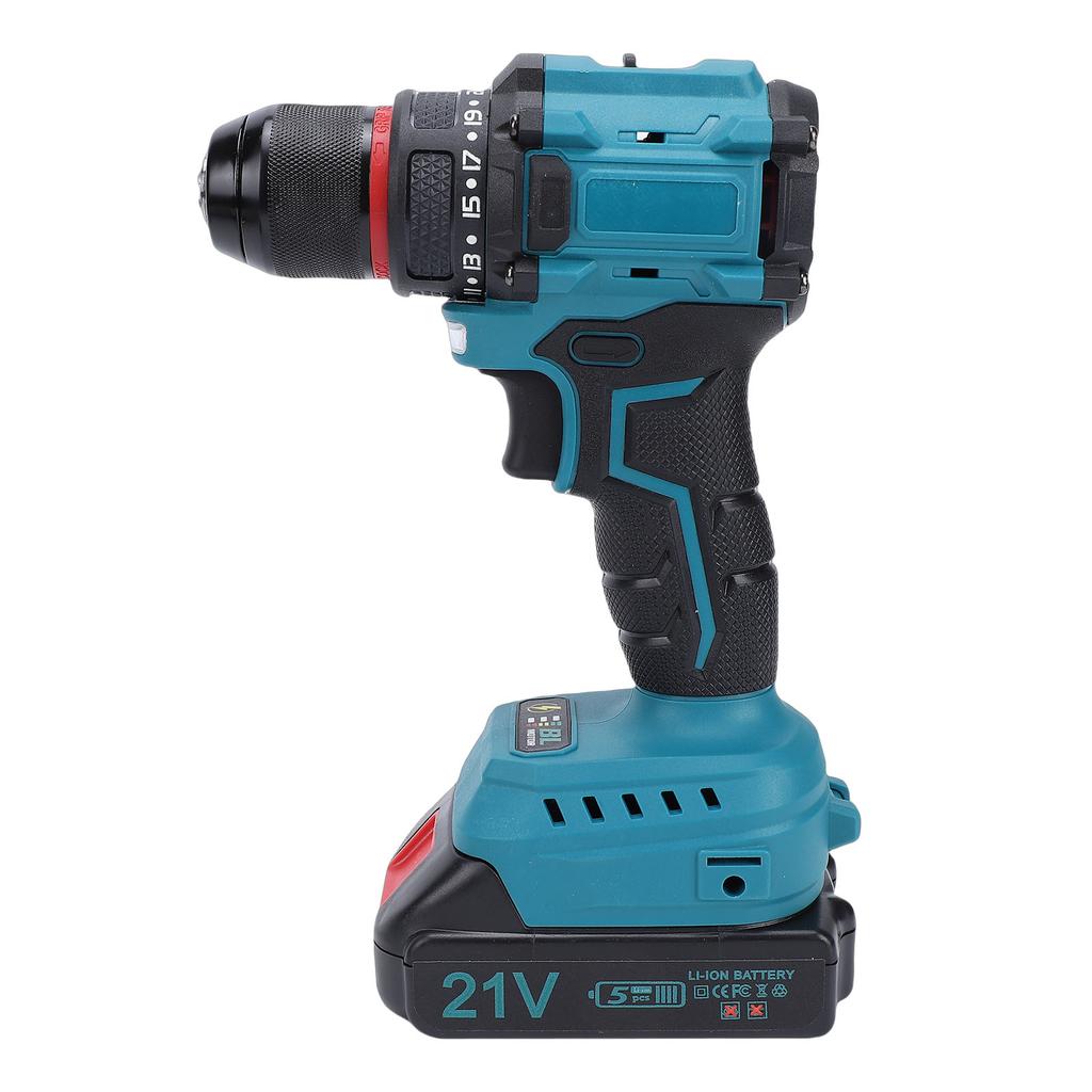 Brushless Li Ion Drill Kit Cordless Electric Power Drill Set 55N Torsion 25+1 Settings with Battery Charger 3 8in