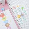 PVC Anime Flower Paper Clip Bookmark - Cute Cartoon Office Stationery