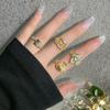 Light Luxury French Retro Heavy Industry Money Bag Open Ring Medieval Niche Design Exquisite High-End Four-Leaf Clover Ring
