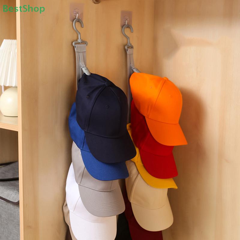 Hat Storage Rack,Hanging Rope Cap Storage Clips,Baseball Hat Organizer Display,Wardrobe Hat Rack