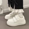 Anise white shoes women's 2025 spring new Velcro women's shoes platform McQueen fashion retro sports board shoes women