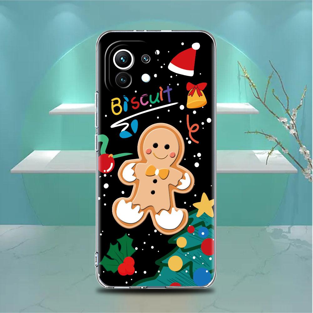 

Милый прозрачный чехол со снеговиком для Xiaomi Mi Poco X3 NFC M3 Pro F3 F1 11 Lite 12 Note 10 11T 9T, прозрачный чехол для телефона Redmi Note 9S