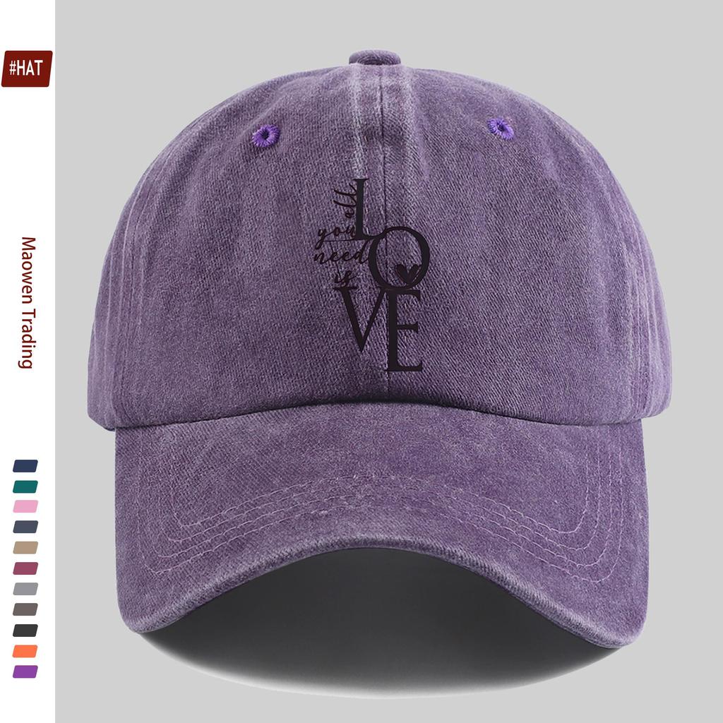 pc LOVE Easy Letter Print Baseball Cap Perfect ValentineS Day Gift Casual Hat Truck Driver Comfortable Lightweight Sun Hat