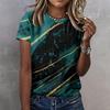 Women's 3d Printed Short Sleeves Round Neck Vintage Short Sleeves Summer Loose Tops Tops Women's Summer T-Shirts
