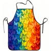 1pc Rainbow Butterfly Print Apron, Durable And Easy To Clean, Adjustable Waist Tie, Material, Suitable For Kitchen Cooking, Gard