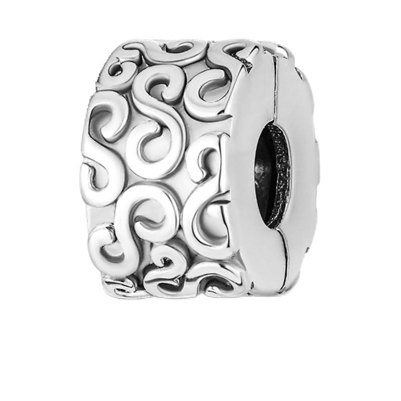 Clipe encantos caber pulseiras originais colorido zircão fivela s925 prata espumante contas redondas diy jóias fazendo acessório